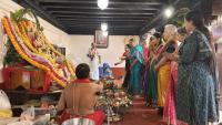 Prathana, Gowri Pujana, Vayana Puja, Shri Ganapati Sthapana; Picture Courtesy Shri Jaikishan Kandlur